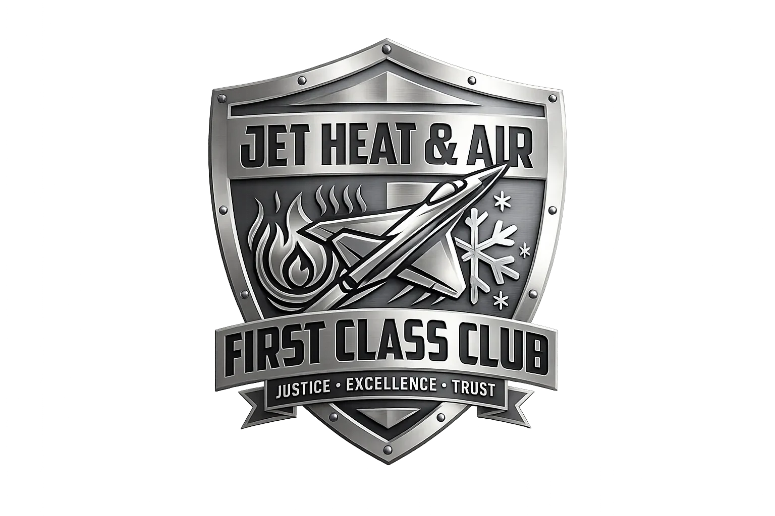 Jet Heat and Air First Class Club - Justice, Excellence, Trust