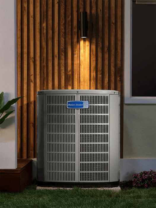 American Standard HVAC unit installed professionally at residential home